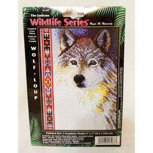 Wolf Wildlife Series Cross Stitch Kit 2002 Janlynn